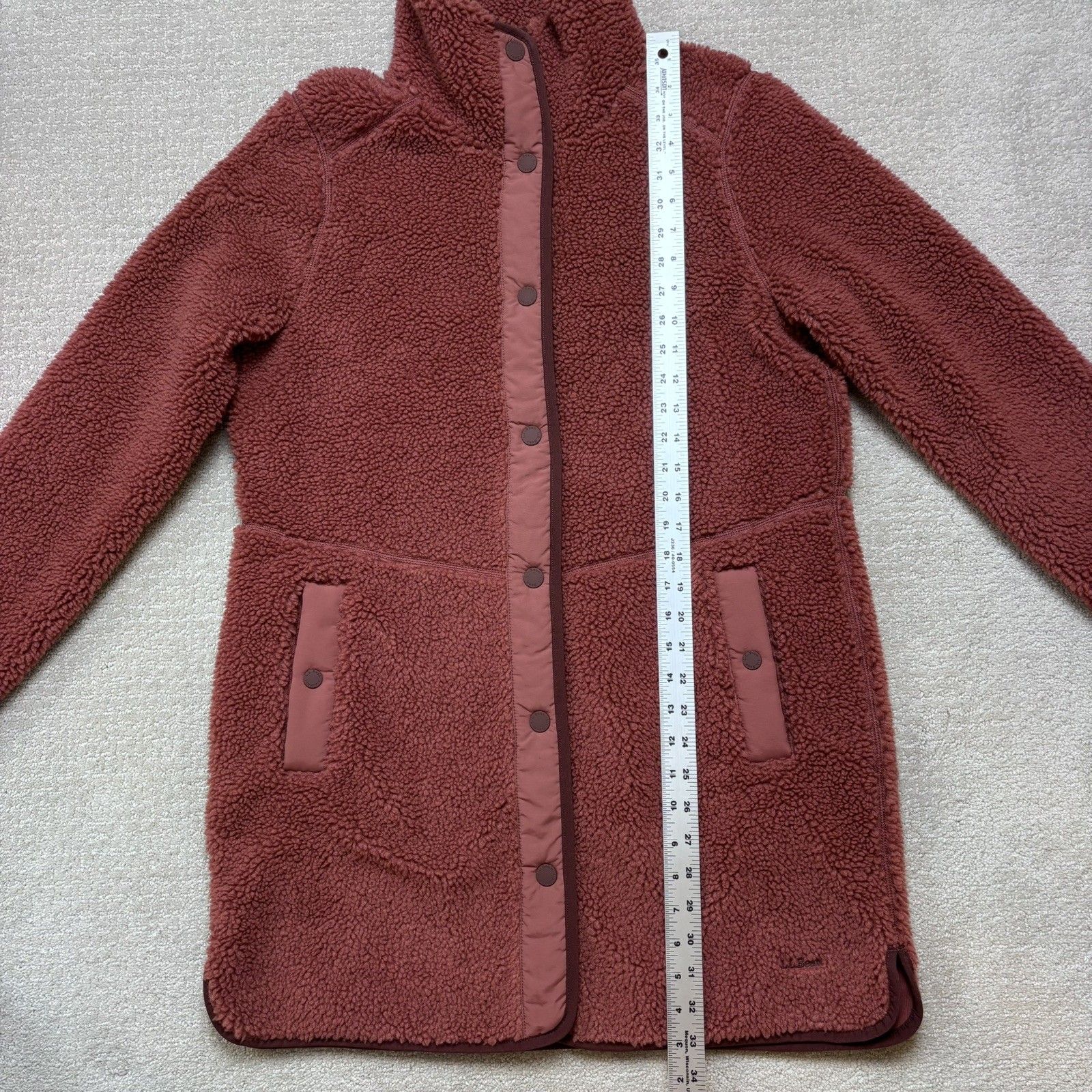 Nwt Ll Bean Womens Sherpa Fleece Jacket Coat Gorpcore Coastal Cabincore $129 M — image 4 of 8